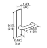 ML2051-LWR-630-CL7 Corbin Russwin ML2000 Series IC 7-Pin Less Core Mortise Office Locksets with Lustra Lever in Satin Stainless