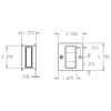 PDL-100-620 Don Jo Pocket Door Lock Dimensional View