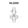 ML2069-LWP-606-LC Corbin Russwin ML2000 Series Mortise Institution Privacy Locksets with Lustra Lever in Satin Brass
