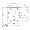 BB74540-652 Don Jo Full Mortise Ball Bearing Dimensional View BB74540-652 Don Jo Full Mortise Ball Bearing Dimensional View