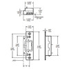 7400-M-313 Adams Rite Electric Strike Dimensional View