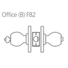 8K47B6CSTK606 Best 8K Series Office Heavy Duty Cylindrical Knob Locks with Tulip Style in Satin Brass