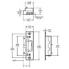7400-M-630 Adams Rite Electric Strike Dimensional View