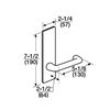 ML2051-LWM-606-CL7 Corbin Russwin ML2000 Series IC 7-Pin Less Core Mortise Office Locksets with Lustra Lever in Satin Brass