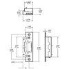 7440-M-605 Adams Rite Electric Strike Dimensional View