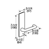 ML2057-LWM-625-CL6 Corbin Russwin ML2000 Series IC 6-Pin Less Core Mortise Storeroom Locksets with Lustra Lever in Bright Chrome