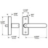 4568-504-121 Adams Rite Deadlatch Handle Dimensional View