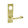 ML2058-LWM-606-CL6 Corbin Russwin ML2000 Series IC 6-Pin Less Core Mortise Entrance Holdback Locksets with Lustra Lever in Satin Brass