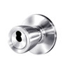 8K37DZ6AS3625 Best 8K Series Closet or Storeroom Heavy Duty Cylindrical Knob Locks with Tulip Style in Bright Chrome