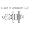 8K37DZ4AS3605 Best 8K Series Closet or Storeroom Heavy Duty Cylindrical Knob Locks with Round Style in Bright Brass