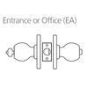 8K57EA4ASTK605 Best 8K Series Entrance or Office Heavy Duty Cylindrical Knob Locks with Round Style in Bright Brass
