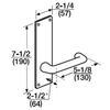 ML2051-LWN-605-M31 Corbin Russwin ML2000 Series Mortise Office Trim Pack with Lustra Lever in Bright Brass