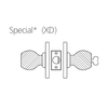 8K37XD6DSTK626 Best 8K Series Special Heavy Duty Cylindrical Knob Locks with Tulip Style in Satin Chrome