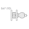 8K47YD4CS3612 Best 8K Series Exit Heavy Duty Cylindrical Knob Locks with Round Style in Satin Bronze