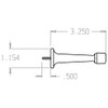 1506-620 Don Jo Rigid Base Stop Dimensional View