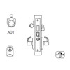 ML2075-RWM-626-CL6 Corbin Russwin ML2000 Series IC 6-Pin Less Core Mortise Entrance or Office Security Locksets with Regis Lever and Deadbolt in Satin Chrome