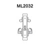 ML2032-RWM-605-LC Corbin Russwin ML2000 Series Mortise Institution Locksets with Regis Lever in Bright Brass