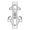ML2072-RWM-618-CL6 Corbin Russwin ML2000 Series IC 6-Pin Less Core Mortise Classroom Intruder Locksets with Regis Lever with Deadbolt in Bright Nickel