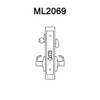 ML2069-RWP-618-LC Corbin Russwin ML2000 Series Mortise Institution Privacy Locksets with Regis Lever in Bright Nickel