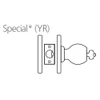 8K57YR6DS3625 Best 8K Series Exit Heavy Duty Cylindrical Knob Locks with Tulip Style in Bright Chrome