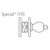 8K57YR4DSTK626 Best 8K Series Exit Heavy Duty Cylindrical Knob Locks with Round Style in Satin Chrome