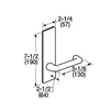 ML2010-LSM-630-M31 Corbin Russwin ML2000 Series Mortise Passage Trim Pack with Lustra Lever in Satin Stainless