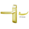 4600-01-642-US3 Adams Rite Heavy Duty Curve Deadlatch Handles in Bright Brass Finish