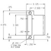 MEST-125-DU Don Jo Mortise Type Extended Lip ANSI Strike Dimensional View