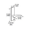 ML2002-DSM-626-LH Corbin Russwin ML2000 Series Mortise Classroom Intruder Locksets with Drike Lever in Satin Chrome