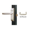 4600M-02-511-US4 Adams Rite Heavy Duty Round Deadlatch Handles in Satin Brass Finish