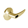 9K47EA16DSTK605LM Best 9K Series Entrance or Office Cylindrical Lever Locks with Curved without Return Lever Design Accept 7 Pin Best Core in Bright Brass