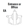 9K47EA15CSTK622LM Best 9K Series Entrance or Office Cylindrical Lever Locks with Contour Angle with Return Lever Design Accept 7 Pin Best Core in Black