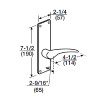 ML2056-DSN-605-LC-LH Corbin Russwin ML2000 Series Mortise Classroom Locksets with Drike Lever in Bright Brass