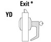 9K37YD15CSTK626LM Best 9K Series Exit Function Cylindrical Lever Locks with Contour Angle with Return Lever Design Accept 7 Pin Best Core in Satin Chrome