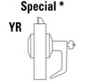 9K37YR14KS3606LM Best 9K Series Special Function Cylindrical Lever Locks with Curved with Return Lever Design Accept 7 Pin Best Core in Satin Brass