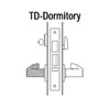 45H7TD14H625VIT Best 45H Series Dormitory with Deadbolt Heavy Duty Mortise Lever Lock with Curved with Return Style and Visual Thumbturn Indicato in Bright Chrome