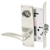 ML2072-DSN-618-CL6-RH Corbin Russwin ML2000 Series IC 6-Pin Less Core Mortise Classroom Intruder Locksets with Drike Lever with Deadbolt in Bright Nickel