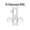 45H7R12H606VIN Best 45H Series Classroom Heavy Duty Mortise Lever Lock with Solid Tube with No Return and Visual Keyed Indicator in Satin Brass