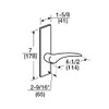 ML2056-DSP-606-RH-M31 Corbin Russwin ML2000 Series Mortise Classroom Trim Pack with Drike Lever in Satin Brass