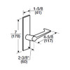 ML2057-ESP-618-CL6 Corbin Russwin ML2000 Series IC 6-Pin Less Core Mortise Storeroom Locksets with Essex Lever in Bright Nickel