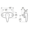 4060-07-130 Adams Rite 4060 Series Turns Dimensional View