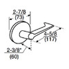 ML2051-ESF-606 Corbin Russwin ML2000 Series Mortise Office Locksets with Essex Lever in Satin Brass