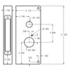 518-10B-CW Don Jo Wrap-Around Plate Dimensional View