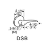 ML2051-DSB-605-LC-LH Corbin Russwin ML2000 Series Mortise Office Locksets with Dirke Lever in Bright Brass