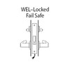 45HW7WEL12J629RQE Best 40HW series Double Key Latch Fail Safe Electromechanical Mortise Lever Lock with Solid Tube w/ No Return Style in Bright Stainless Steel