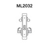 ML2032-DSB-625-CL6-RH Corbin Russwin ML2000 Series IC 6-Pin Less Core Mortise Institution Locksets with Dirke Lever in Bright Chrome