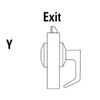 9K30Y16KS3625LM Best 9K Series Exit Heavy Duty Cylindrical Lever Locks with Curved Without Return Lever Design in Bright Chrome