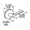 ML2069-ESF-619-CL7 Corbin Russwin ML2000 Series IC 7-Pin Less Core Mortise Institution Privacy Locksets with Essex Lever in Satin Nickel