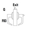 9K30Q16LS3619LM Best 9K Series Exit Heavy Duty Cylindrical Lever Locks with Curved Without Return Lever Design in Satin Nickel