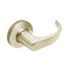 9K30Z16CSTK606LM Best 9K Series Closet Heavy Duty Cylindrical Lever Locks with Curved Without Return Lever Design in Satin Brass